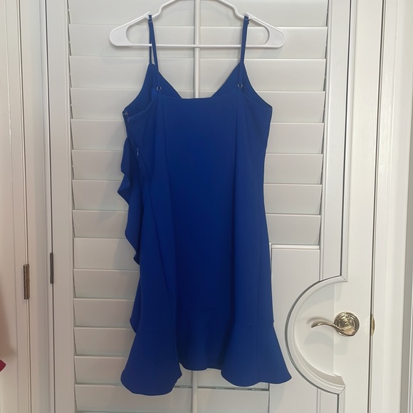 do + be blue ruffle mini dress size M - Picture 3 of 3